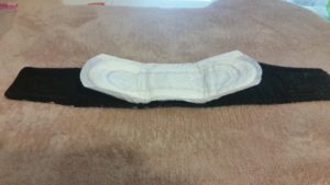 Male wrap with pad inserted