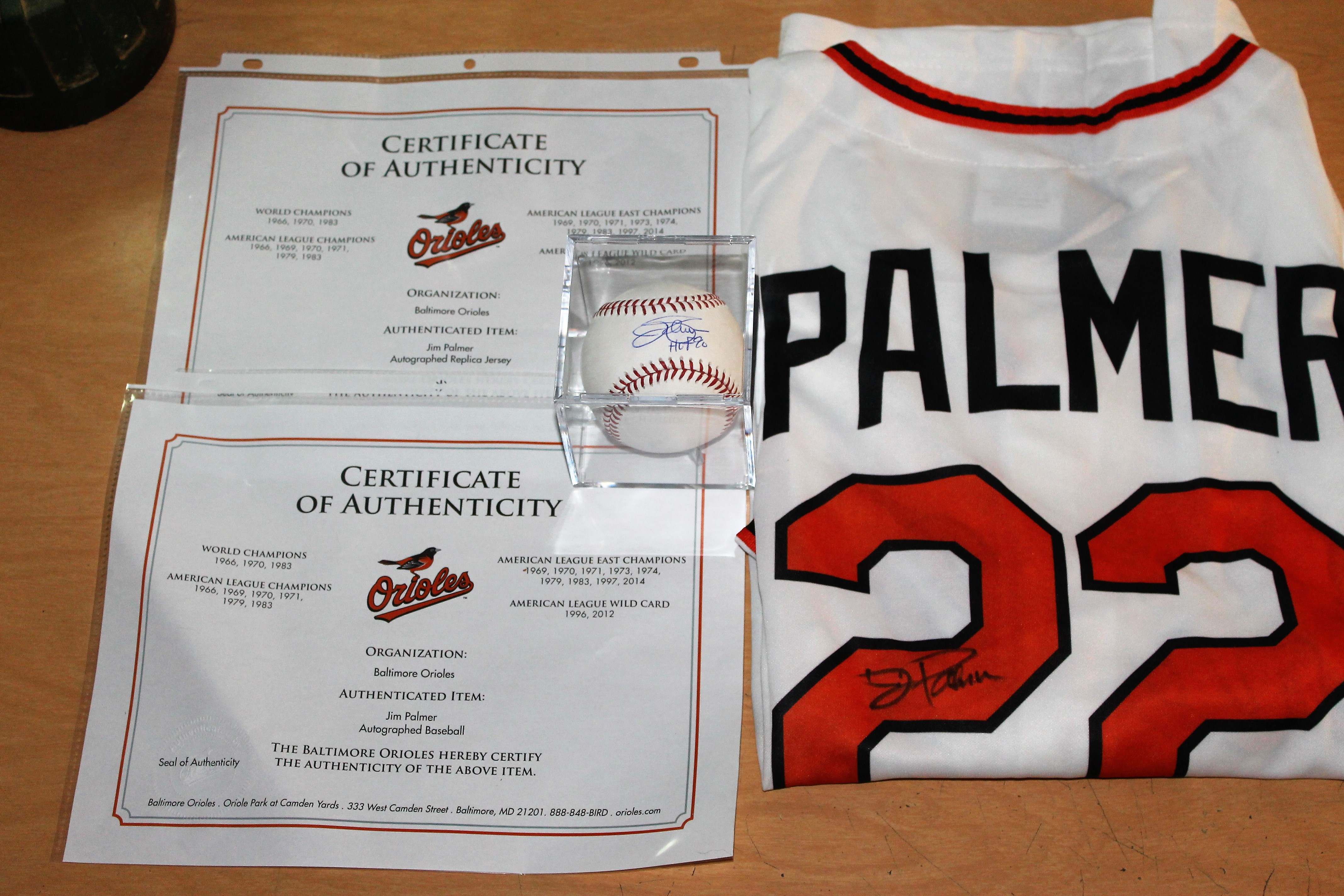Jim Palmer Items Orioles Pitcher Jim Palmer